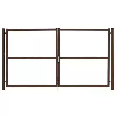 Ворота распашные каркас Colority Zinc 2м 3.5м RAL 8017 (коричневый) Grand Line