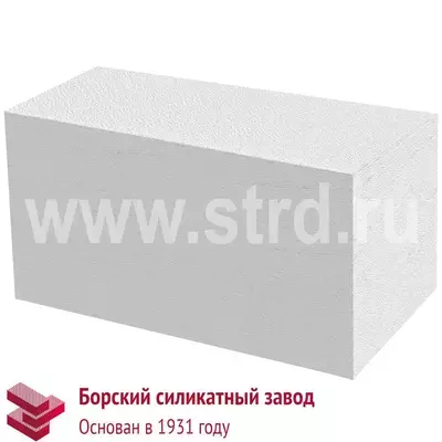 Блок газобетонный Бор стеновой 600*250*200 D500кг/м3 В2,5