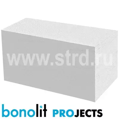 Блок газобетонный Bonolit Projects стеновой 600*400*250 D400кг/м3 В2,5