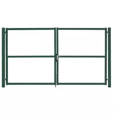 Ворота распашные каркас Colority Zinc 1.8м 3.5м RAL 6005 (зеленый) Grand Line