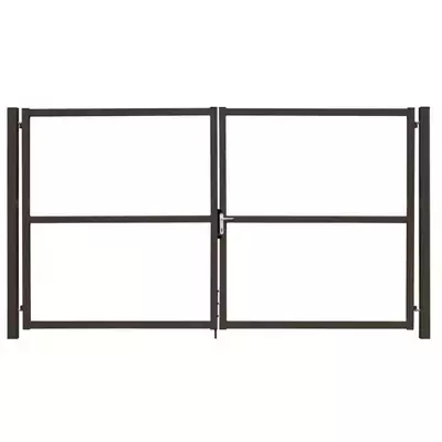 Ворота распашные каркас Colority Zinc 1.5м 3.5м RR 32 (коричневый) Grand Line