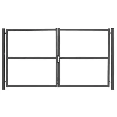 Ворота распашные каркас Colority Zinc 1.8м 4м RAL 7024 (серый) Grand Line