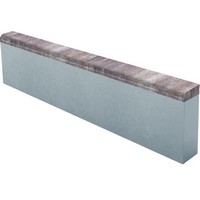 Бордюр тротуарный CMX11 Мраморный оникс верхний прокрас на белом / сером цементе основа - серый цемент 1000*200*80мм Лидер 40