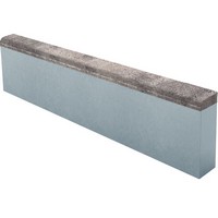 Бордюр тротуарный CMX15 Кварцит верхний прокрас на белом / сером цементе основа - серый цемент 1000*200*80мм Лидер 40