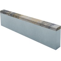 Бордюр тротуарный CMX16 Сланец верхний прокрас на белом / сером цементе основа - серый цемент 1000*200*80мм Лидер 40