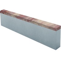 Бордюр тротуарный CMX17 Яшма верхний прокрас на белом / сером цементе основа - серый цемент 1000*200*80мм Лидер 40