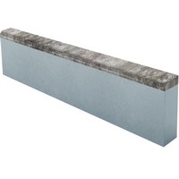 Бордюр тротуарный CMX19 Нефрит верхний прокрас на белом / сером цементе основа - серый цемент 1000*200*80мм Лидер 40