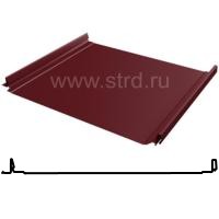 Фальцевая панель кликфальц Pro 517/470мм Satin matt 0.5мм RAL 3005 (вишневый) Grand Line